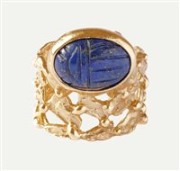 Anillo Giulia Barela Jewelry Mujer in Bronce Lapislazzulo C3720L